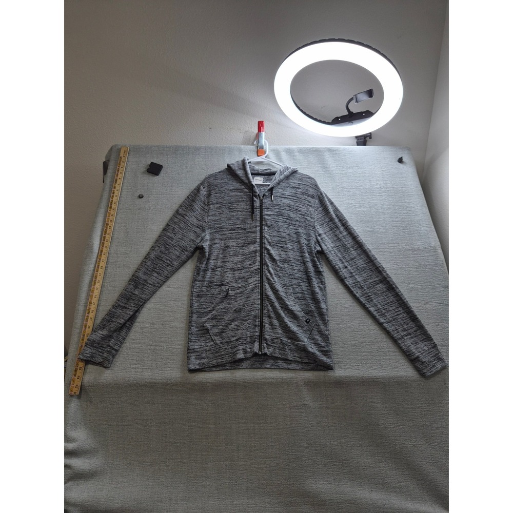 MeUndies Hoodie Womens Heather Gray Kangaroo Pockets Streetwear Casual Full Zip